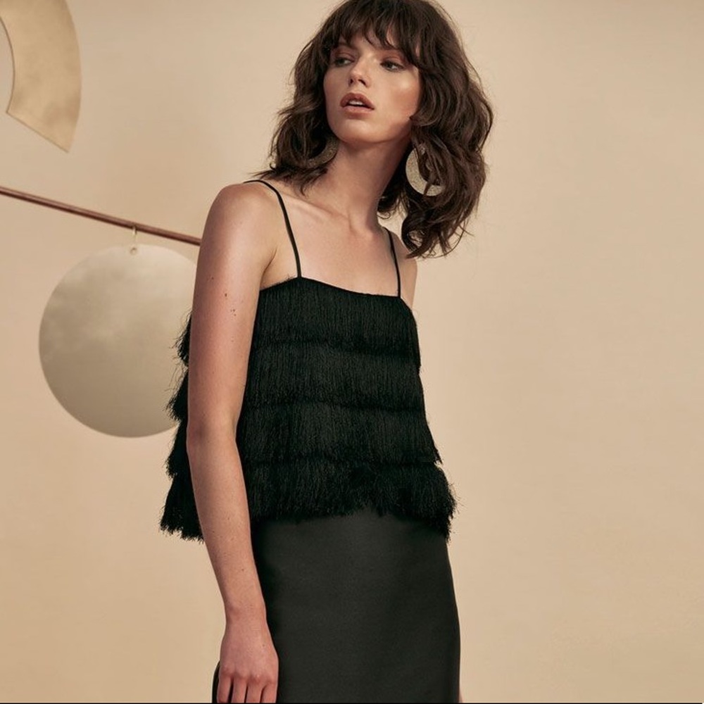 C/MEO COLLECTIVE Slow Burn Top in Black